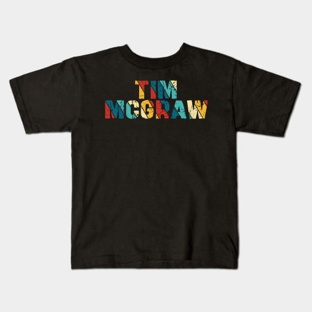 Retro Color - Tim McGraw Kids T-Shirt by Arestration